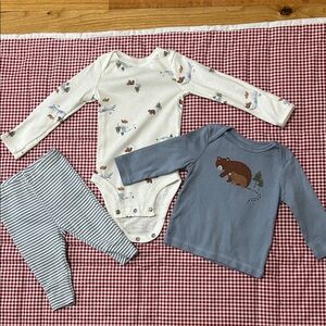Carter's White and Blue Kids Outfit Set